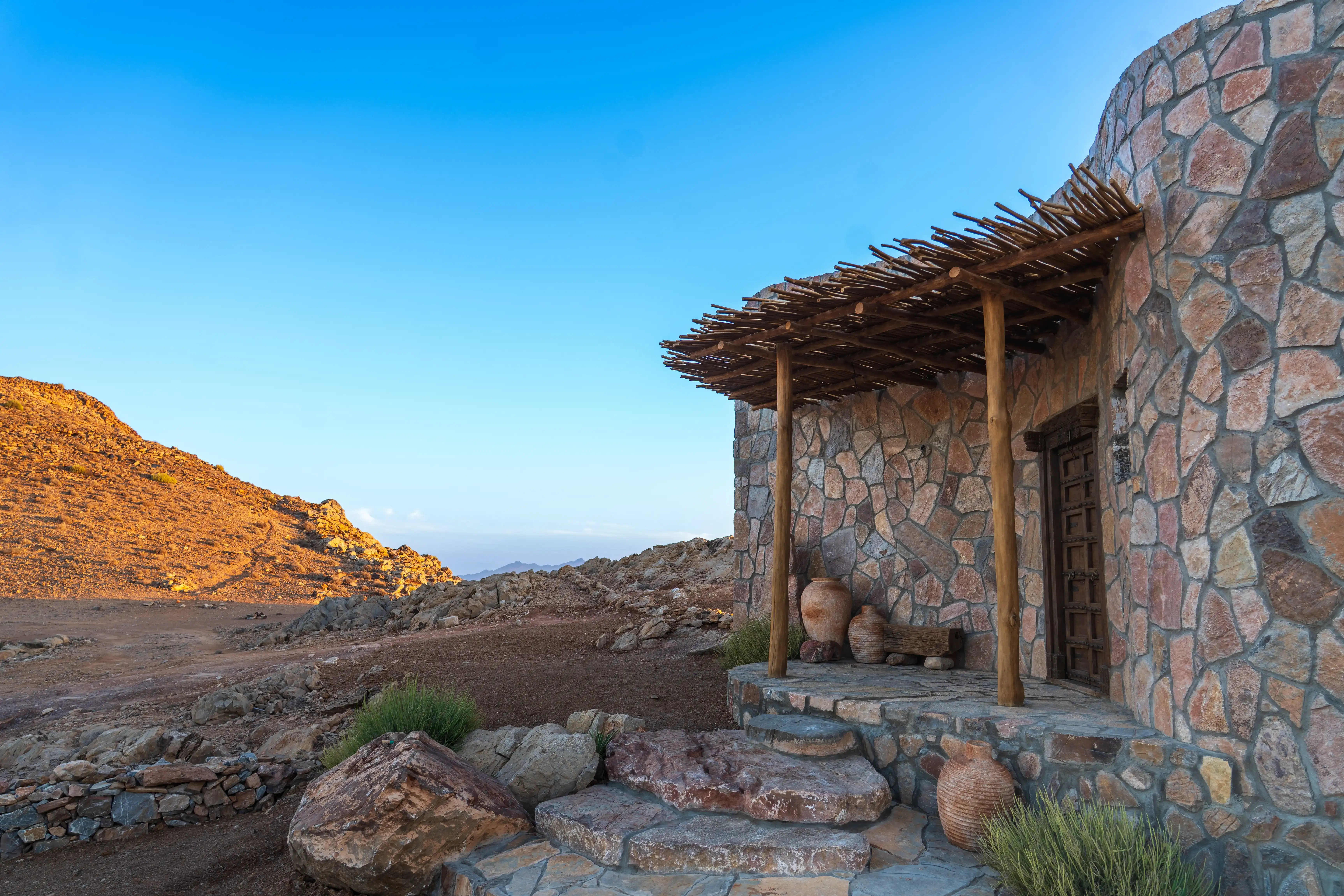 Stone Ara — exterior view, Hajar Mountains